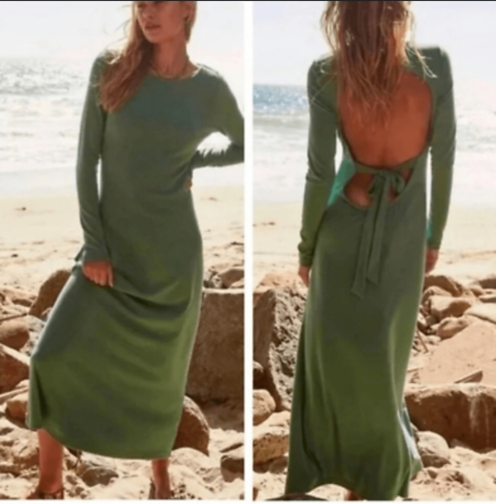 Free People Beach Aubre Open-Back Essential Maxi